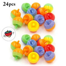 24 шт. детские пластиковые спиннинговые игрушки красочные мини спиннинговые Топы забавные Классические игрушки снятие стресса для детей родитель-детская игра