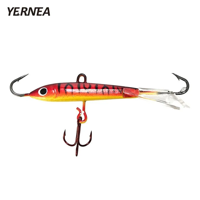 

Yernea Winter Fishing Lure 1pcs/lot 7cm Ice Fishing Jig Bait Carp Fishing Red hooks Lead Hard Baits Lure Fishing Bait Tackle