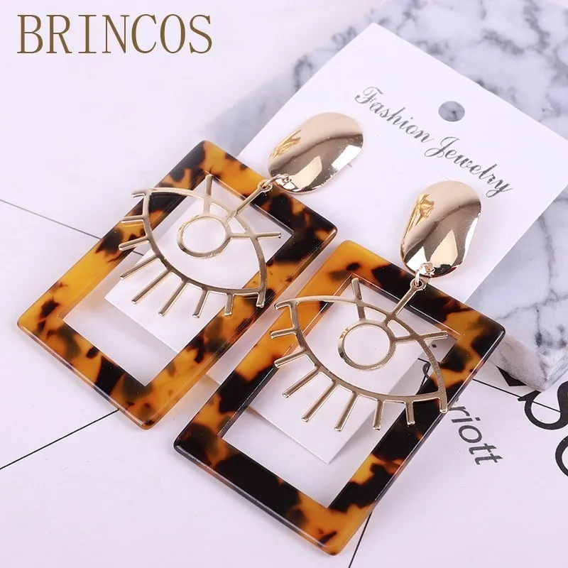 Женские акриловые серьги Boho роскошные с длинным кулоном из ацетата подарок для
