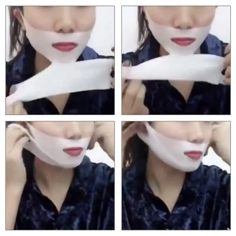 Мгновенная подтягивающая маска для лица 4D с двойной v-образной линией, подтягивающая маска для лица, для похудения, для устранения отеков, подтягивающая, подтягивающая, тонкая маска