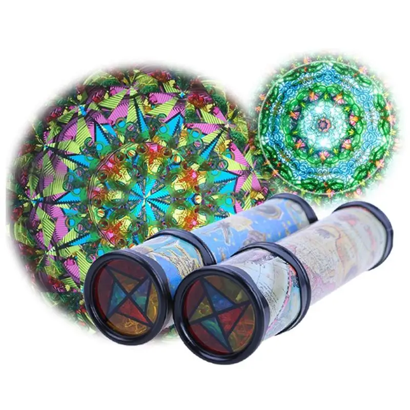 

Kaleidoscope Children Toy Child DIY Educational Science Classic Toy Large Twisting Kaleidoscopes Rotating Kid Gift Color Random