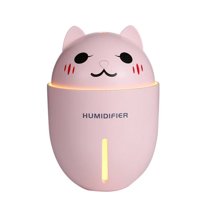 

Fashion Summer Portable USB Cute Pet 3 in 1 Humidifier New Cartoon Cat Mini Humidifier with LED Light pink