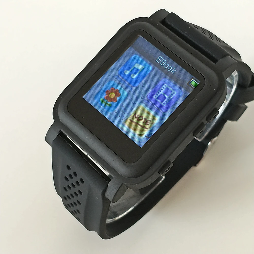 MP4 Learning Watch 25x25mm Display 8G Memory eBook Text Reader Music Player Multifunction Wristwatch for Spain Russia Most Language mp4 player