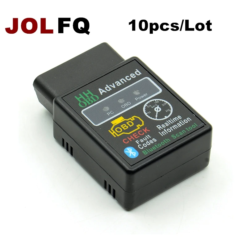 

10pcs/lot Auto Car OBD2 Scanner ELM327 V2.1 HH Android Bluetooth OBD 2 OBD II Diagnostic Scan Tool elm 327 Scanner
