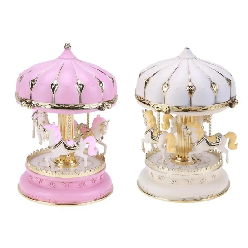 

Carousel Music Box LED Light Merry-Go-Round Kids Children Girls Christmas Birthday Gift Toy Wedding Party Holiday Decoration