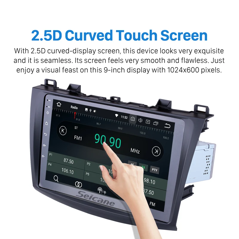 Excellent Seicane 9 Inch Android 8.1/8.0 Car GPS Navigation Radio Multimedia Player For 2009 2010 2011 2012 Mazda 3 Axela Support RDS DVR 2