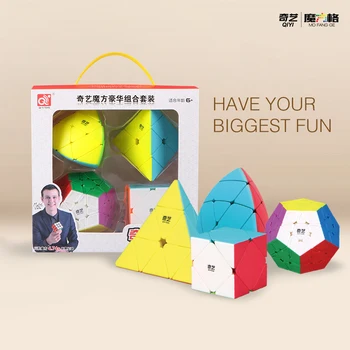 

Qiyi Magic Cube Box Set Professional Gift Set Children's Four Piece SpeedCube Toys for Kids Qiyi Gifts Pack