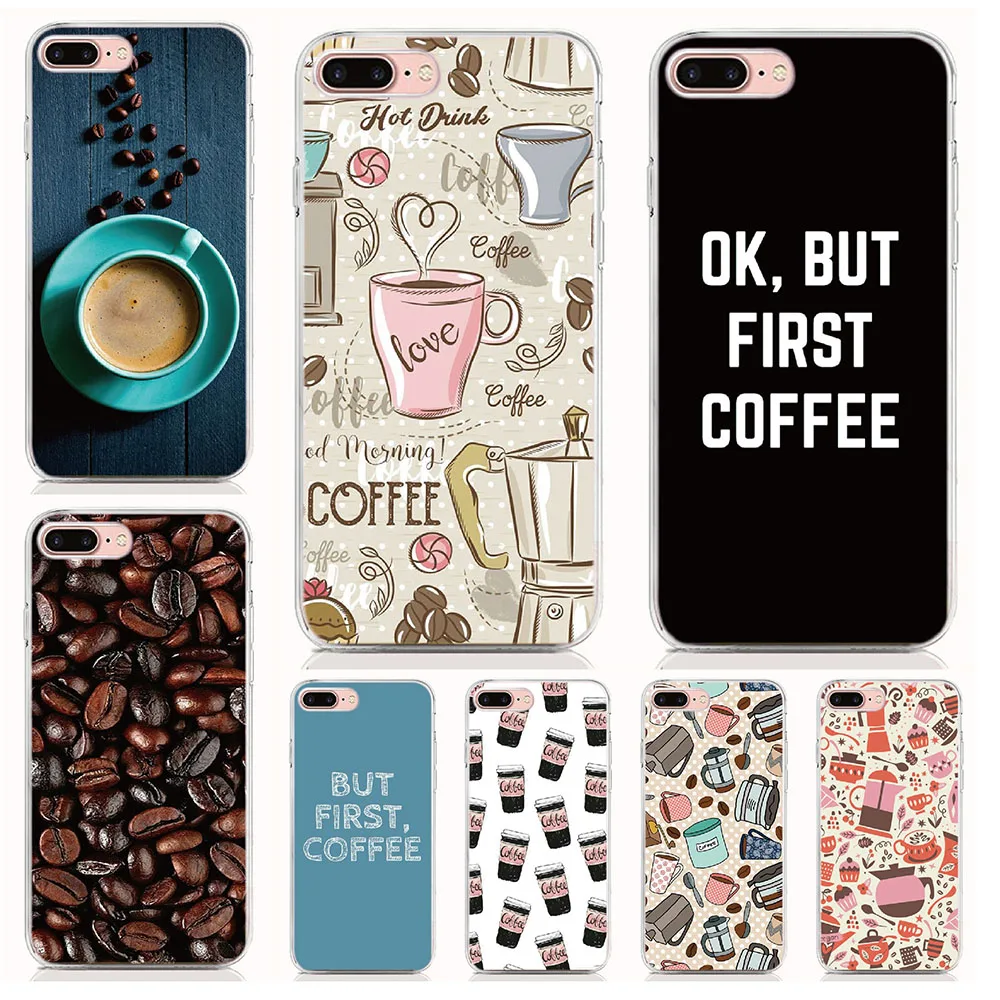 

For Sony Xperia X XZ2 XZ3 XA1 Ultra XA2 Plus XA3 Ultra XZ4 Compact Case Ok But First Coffee Cover Coque Shell Phone Cases