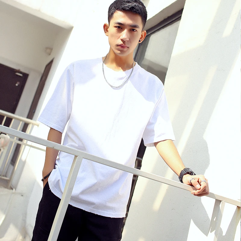 2019 New Short Sleeve Round Neck Pure Cotton T shirts for shirt men slim fit summer top Free shipping 2019 New Short Sleeve Round Neck Pure Cotton T shirts for shirt men slim fit summer top Free shipping