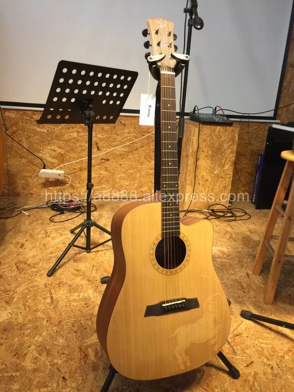 

Finlay 41"Acoustic Guitar,Solid Spruce Top/Mahogany Body,Twelve constellations optional, guitars With Hard case,DK-419C