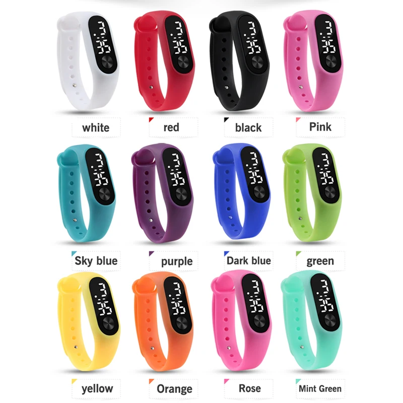 

New White Digital Watch Women Men Silicone Led Bracelet Watches Sports Casual Couple Wristwatch for Children Kids Fashion Clock