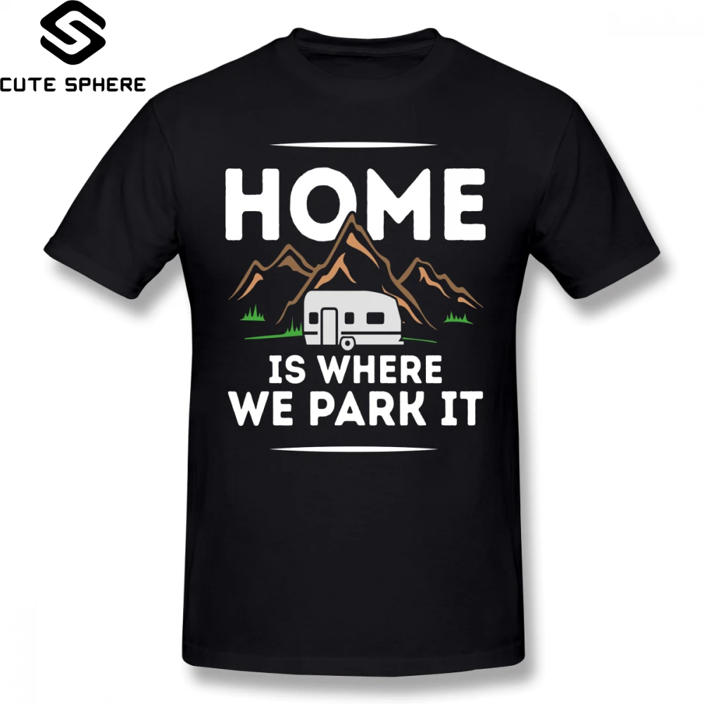 World Of Tanks Футболка Home Is Where We Park It Футболка с принтом 100 хлопковая футболка с коротким рукавом забавная Классическая футболка большого размера