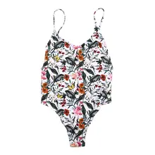 Цельный купальник с перекрестной спинкой, женская одежда для плавания, винтажный Ретро купальник, пляжная одежда, купальник с принтом, монокини