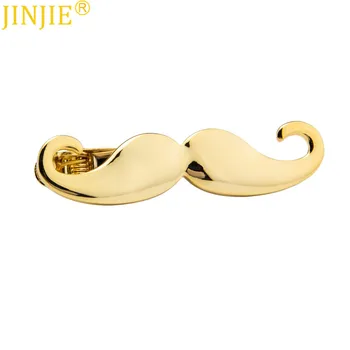 

Golden Silver Beard Shape Metal Lava Clip Men's Business Casual TiePin France Tie Clip Europe Men Tie Steampunk Accessories