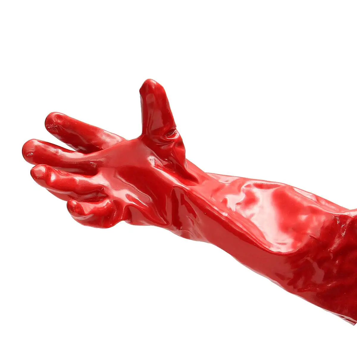

Safurance 1 Pair Red 45cm PVC Industrial Chemical Handling Gauntlets Safety Work Gloves Workplace Safety Protection