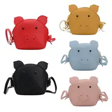Симпатичные Свинья Shaped мультфильм Посланник Сумки для девочек плеча Высокое качество из искусственной кожи Повседневное Crossbody сумки
