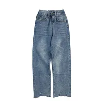 Весна лето женские прямые джинсовые штаны бойфренд винтажные джинсы с высокой талией повседневные свободные ковбойские брюки женские джинсы