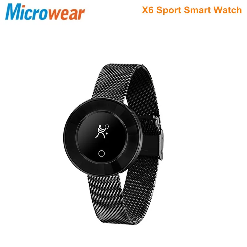 

Microwear X6 Fashion Smart Band Women IP68 Waterproof Sports Smart Bracelet Heart Rate Monitor Blood Pressure Waistbands BT 4.0