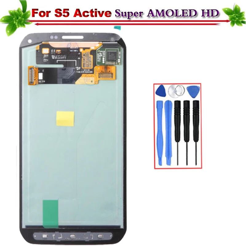 

Super Amoled For Samsung Galaxy S5 Active G870 LCD display touch screen digitizer Assembly Replacement For Galaxy S5 Active