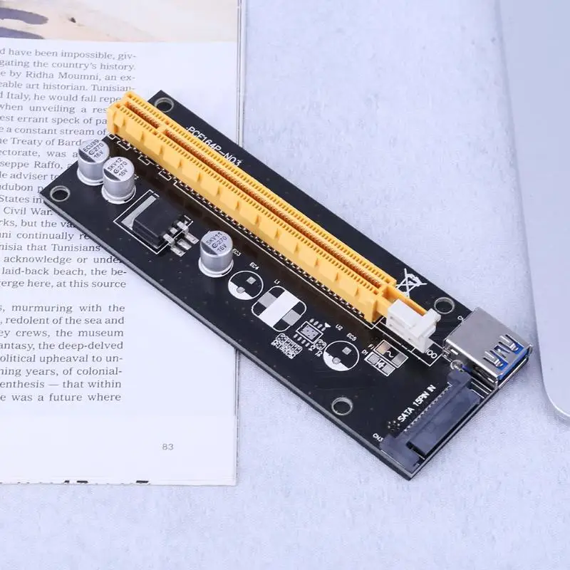 ALLOYSEED PCI Express Extender 1x to 16x with SATA to 4Pin IDE Molex power supply port Adapter for Mining Bitcion Miner