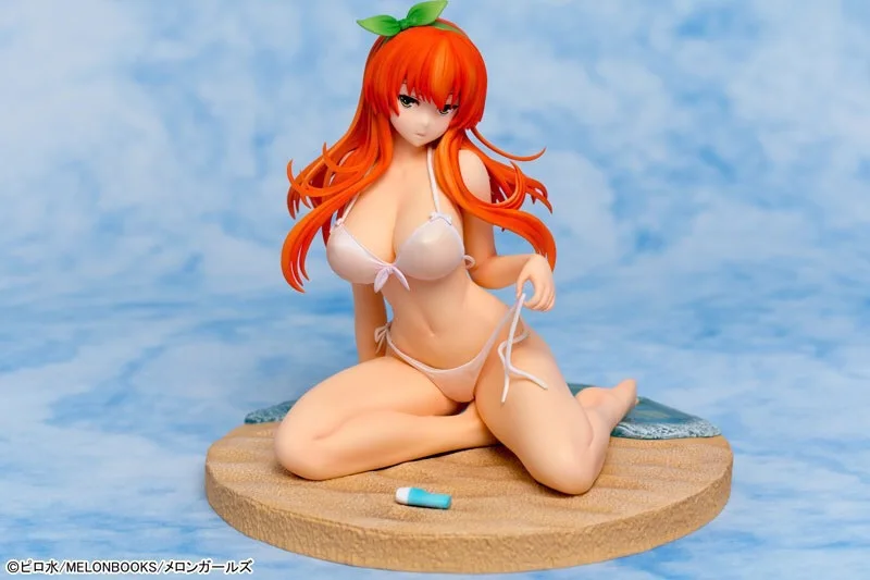 

15cm Anime Bisho Jo Tairiki Action Figure Melon Girls Ringo White Bikini Swimsuit Sitting Ver Model PVC Sexy Girl toy Kids Toy