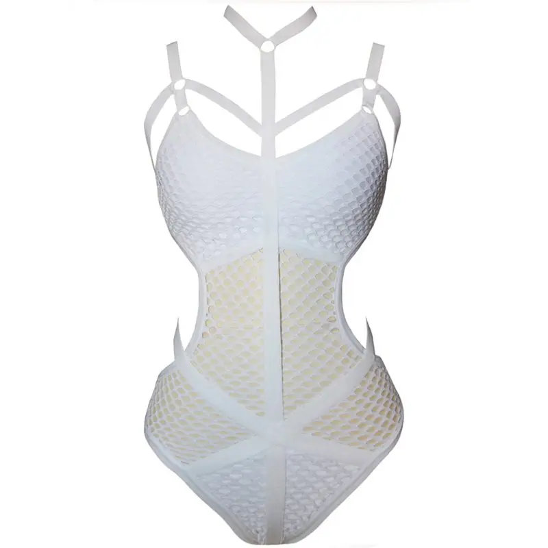 Rosetic Women Black Sheer Knit Net Mesh Sexy Women Swimwear One Piece Swimsuit Female Bather Bathing Suit Swim Halter Rosetic Women Black Sheer Knit Net Mesh Sexy Women Swimwear One Piece Swimsuit Female Bather Bathing Suit Swim Halter
