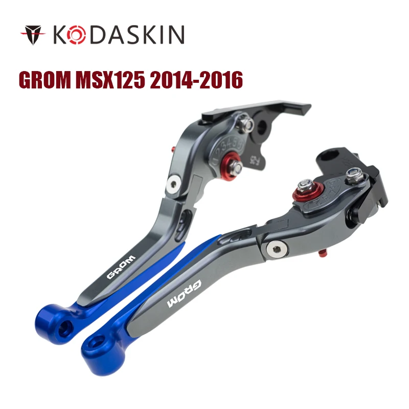 

KODASKIN Left and Right Folding Extendable Brake Clutch Levers for Honda GROM MSX125 2014-2016
