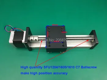 

700mm Effective Length SFU1204 1605 1610 12mm 16mm C7 Ball Screw SGK Linear Rail Guide Sliding Slide Motion Table+Nema 23 Motor