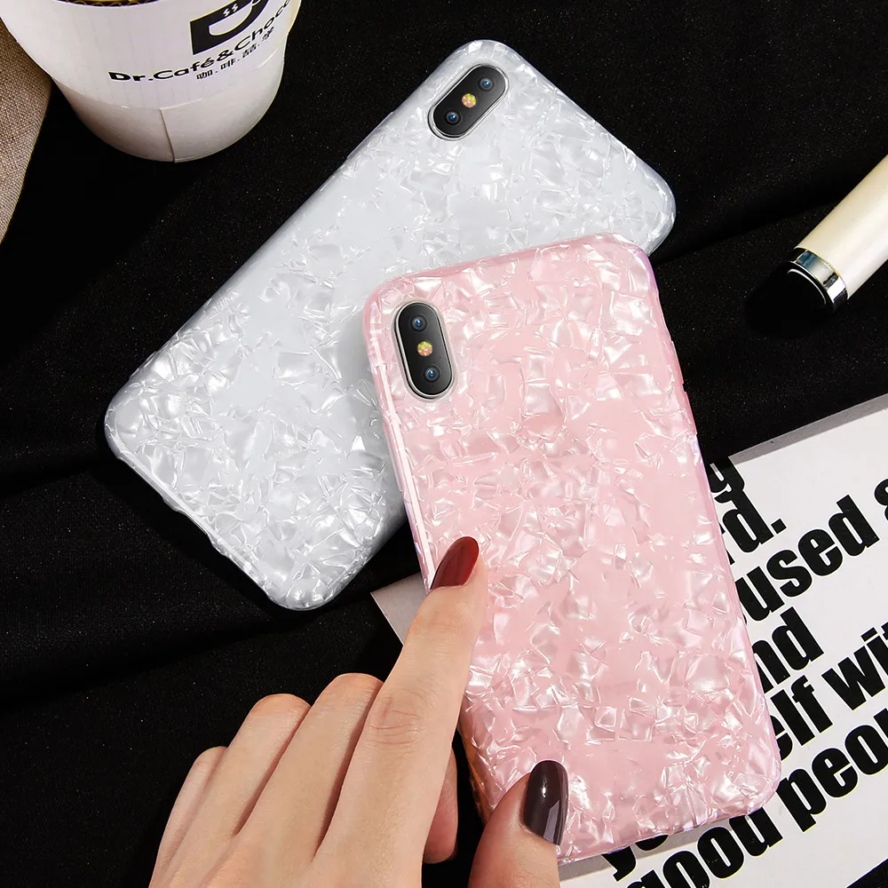 Чехол для телефона KISSCASE iPhone X XS Max XR Dream Shell чехлы с узором 7 8 6 6s Plus блестящая Мягкая