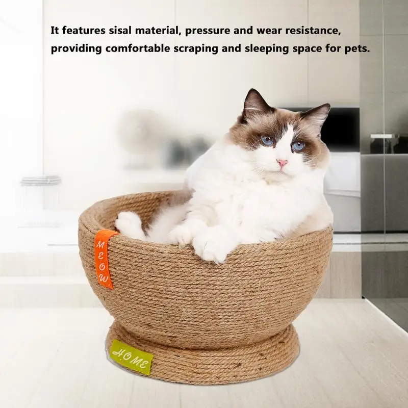 

Large Cat Scratch Board Bowl Type Sisal Cats Little DIY Personalized Pet House
