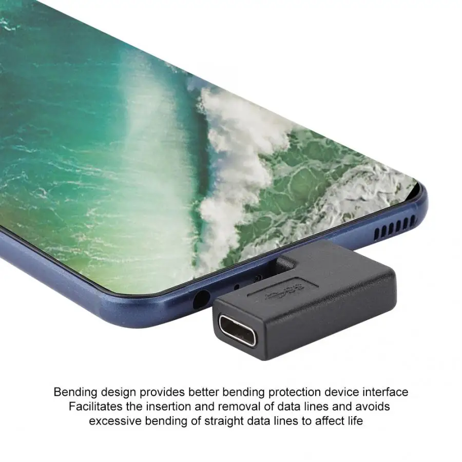 Smartphone Adapter Angled USB 3.1 Type-C Male Female Data Adapter Connector Converter 90 Degree Side Bend 2019 Smartphone Adapter Angled USB 3.1 Type-C Male Female Data Adapter Connector Converter 90 Degree Side Bend 2019