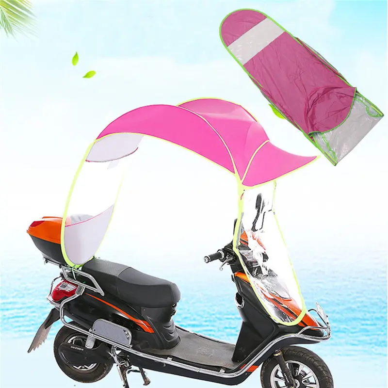 

Motorbike Scooter Rain Cover Sun Shade Motorcycle Electric Vehicle Umbrella Raincoat Poncho Cover Shelter 2.8*0.8*0.7M