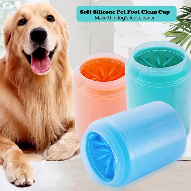 

Dog Paw Cleaner Cup Soft Silicone Combs Portable Pet Foot Washing Cup Paw Clean Brush Quickly Wash Cat Paw Cleaning Bucket