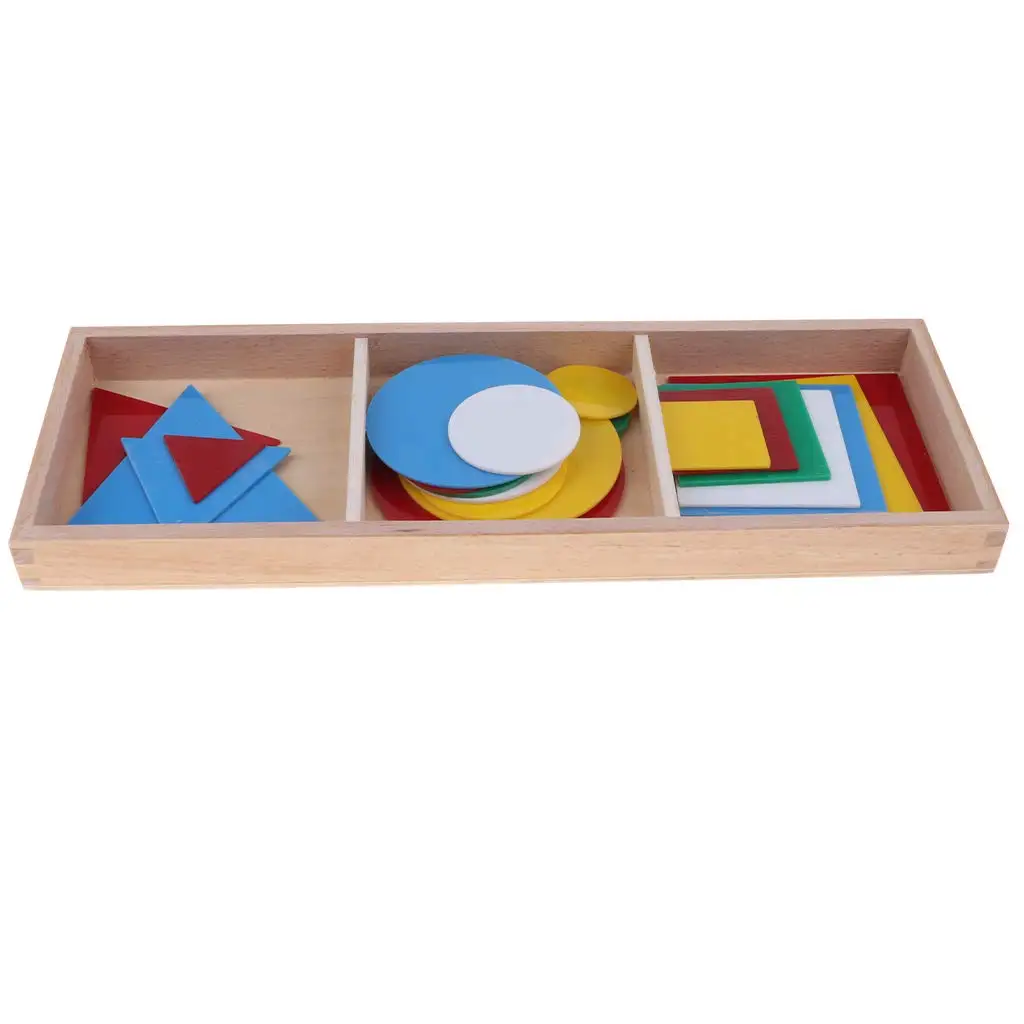  Montessori Materials Mathematics Geometric Cards Preschool Children Baby Kids Birthday Gift Teachin - 32968545608
