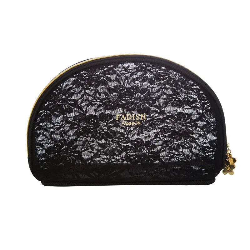 

Sexy Lace Net Design Lady Cosmetic Pouch Elegant Carry-on Small Makeup Packing Bags Three Size Chosen