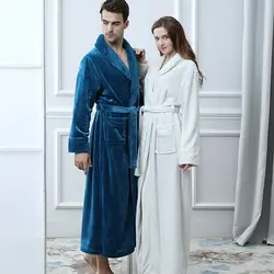YJSFG дом для женщин халат длинные фланелевые Пара халат 2018 новый любовник кимоно толстые теплые пижамы