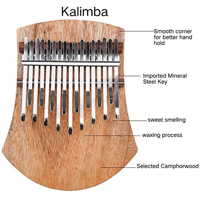Крепление 17 ключ калимба большой палец пианино перкуссия музыка камфора дерево