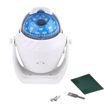 

1 Piece White LED Light Electronic Navigation Compass Camping Gear with Light Compass Guide Ball For Marine Boat Vehicle Car