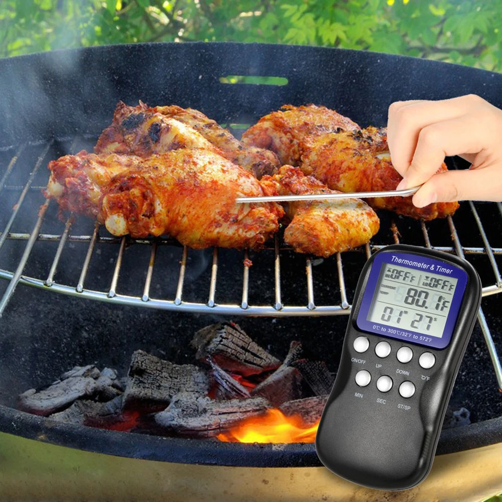 

1PC Probe Thermometer Easy to Use High Resolution High Precision Kitchen Thermometer Digital Thermometer for Baking Home Kitchen