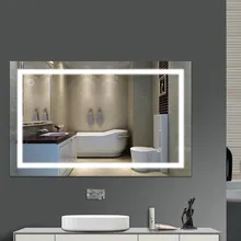FR настенный светодиодный светильник ed для ванной комнаты, зеркало для макияжа, квадратный светильник s, сенсорный светильник, зеркальные зеркала для ванной, бескаркасные зеркала с семейным HWC