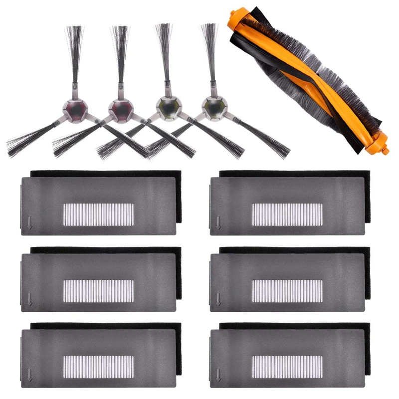 

Accessories Kit Compatible for ECOVACS DEEBOT 901 900 Robotic Vacuum, 6 Filter + 2 Set Brush + 1 Main Brush