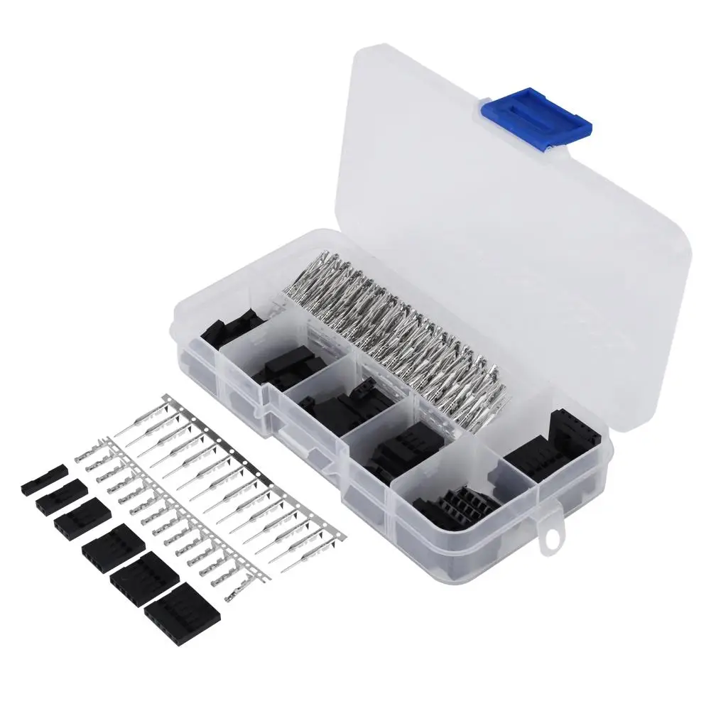 

370 Pcs Connectors Kit Wire Jumper Pin Connector Housing Terminal Kit and M/F Crimp Pins