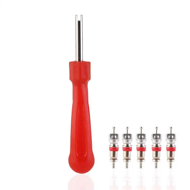 Tire Valve Driver 5 Inserts For Car Bicycle Motorcycle |