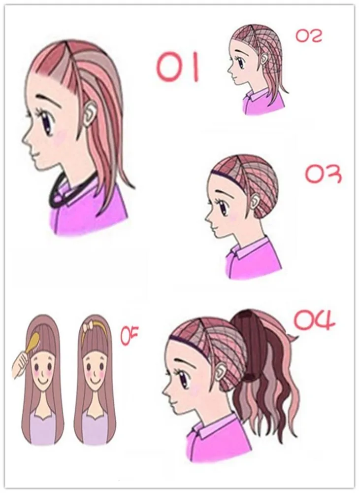 2color Top Sale Hairnets Good Quality Mesh Weaving Black Wig Hair Net Making Caps, Weaving Wig Cap Hairnets