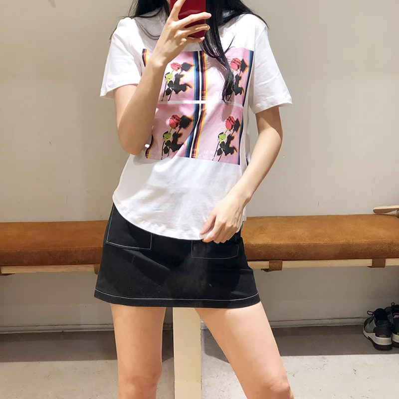 

Women T-shirt 2019 Spring and Summer New Loose Round Neck Short-sleeved T-shirt