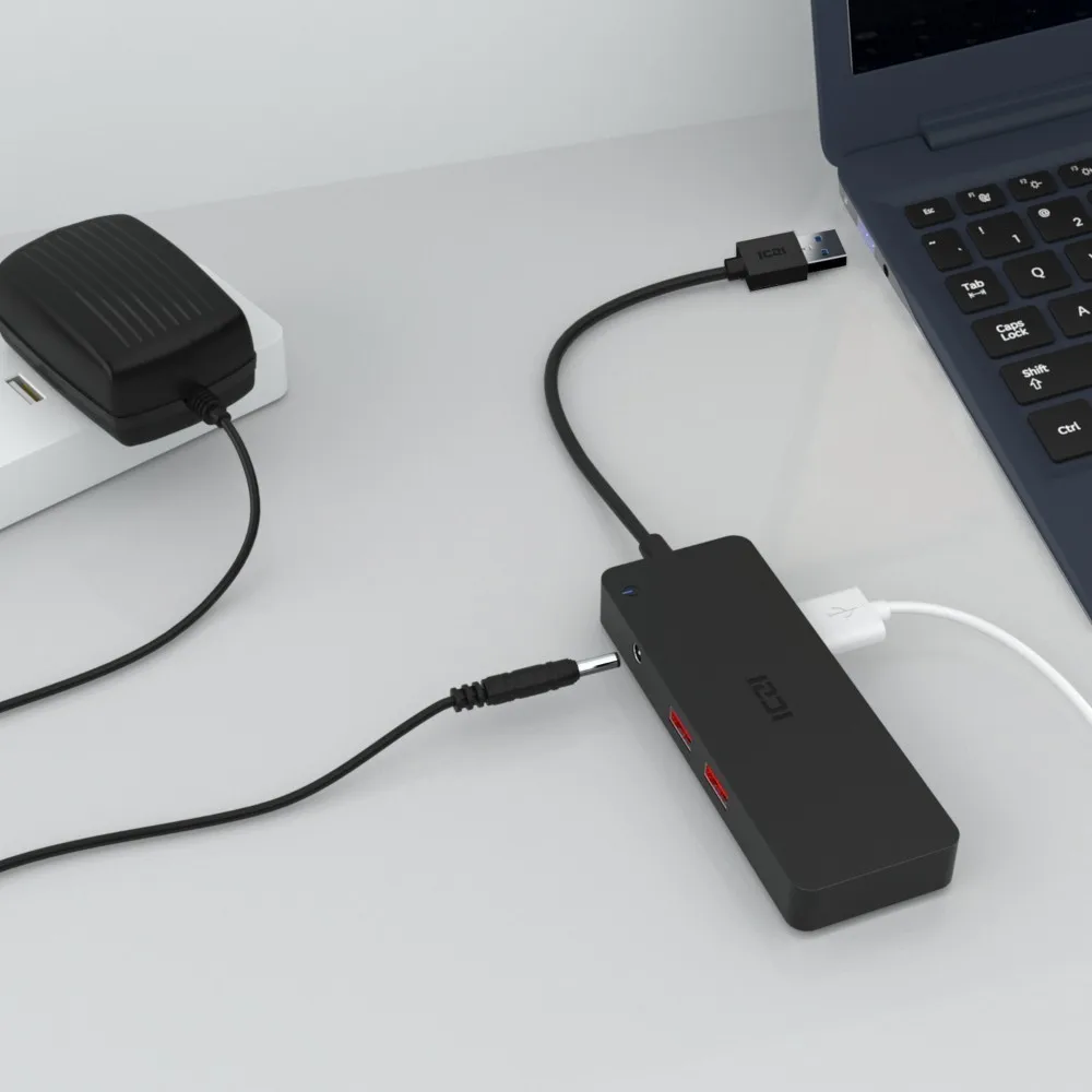 Ультратонкий usb-хаб ICZI с 6 портами, 4 порта USB 3,0, 2 порта для быстрой зарядки, адаптер для ноутбука Surface Pro