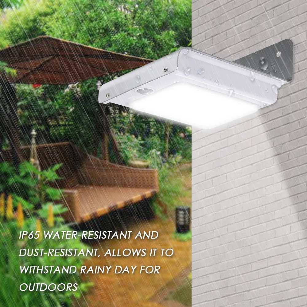

Outdoor Garden Solar Power Lamp LED Wall Light with PIR Motion Sensor Detector Waterproof Safety Light Patio Solar Garden light