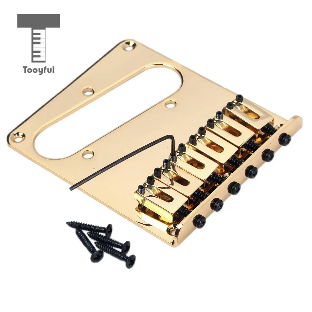 

Tooyful Gold Guitar Roller Saddle Bridge Humbuckers Mount for Telecaster Guitar