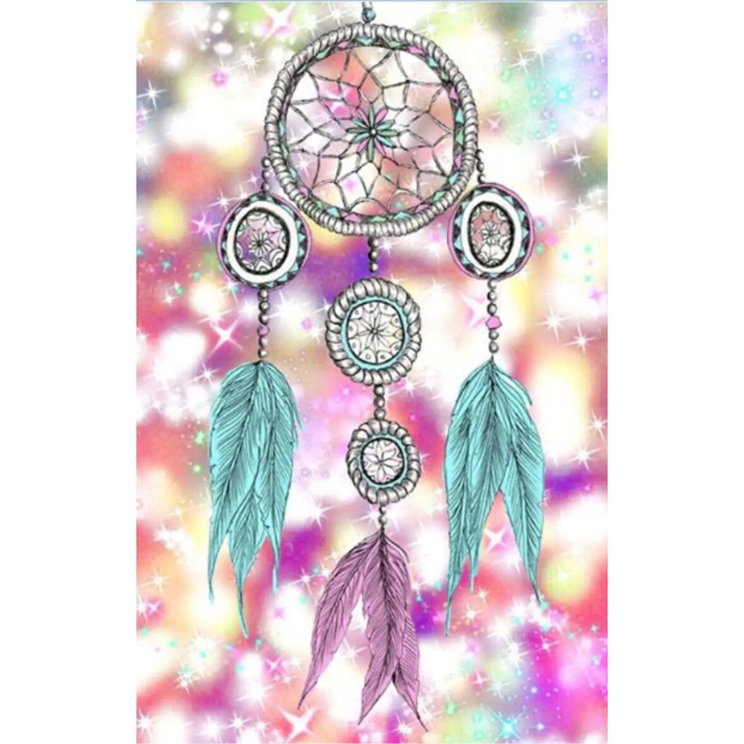 

Best Diy 5D Diamond Dream Catcher Painting Full Circle Diamond Cross Stitch Home Decoration Gift