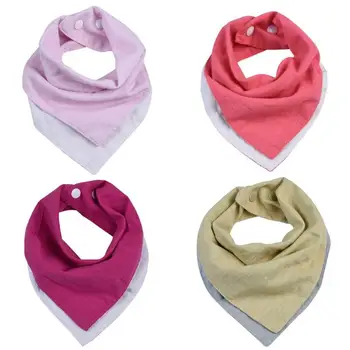 

Toddler Baby Saliva Towel Cotton Fence Bibs & Burp Cloths Button Buckle Baby Buckle Bibs Soft Saliva Towel Feeding Burp Cloths